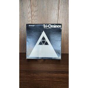 Vintage 1968 Pressman Toy Tri-Ominos Triangle Dominos Board Game Set